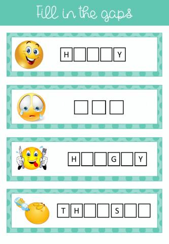 Feelings and emotions vocabulary