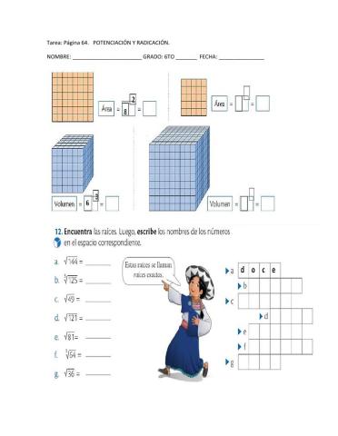 Potencias y radicaciones
