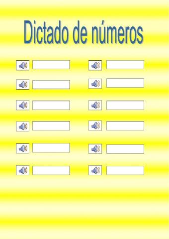Dictado de números