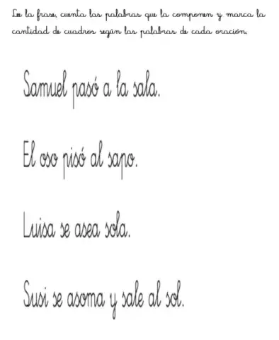 Conteo de palabras en una oración