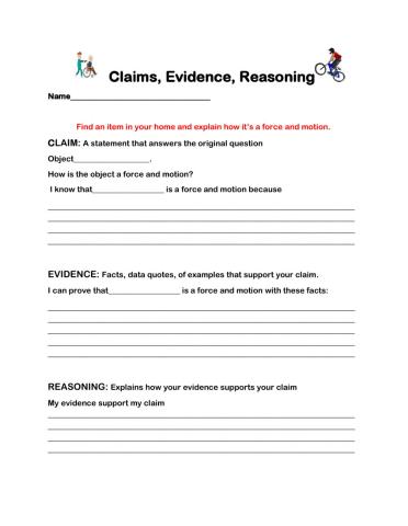Claims, Evidence & Reasoning