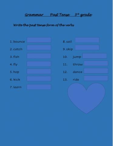 Past tense verbs exercise