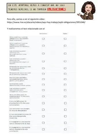 Obligaciones trabajador