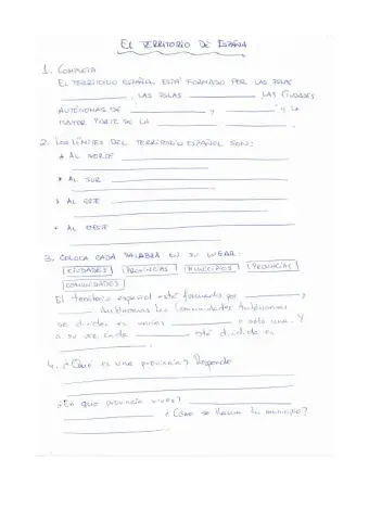 El territorio español