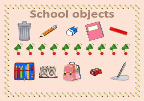 School objects (match up)
