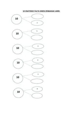 10 zenbakia deskonposatu