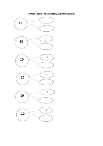 10 zenbakia deskonposatu