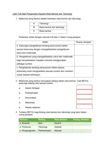 Pengenalan kepada Reka Bentuk dan Teknologi