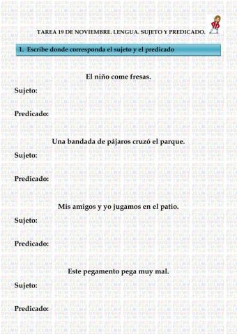 El sujeto y el predicado