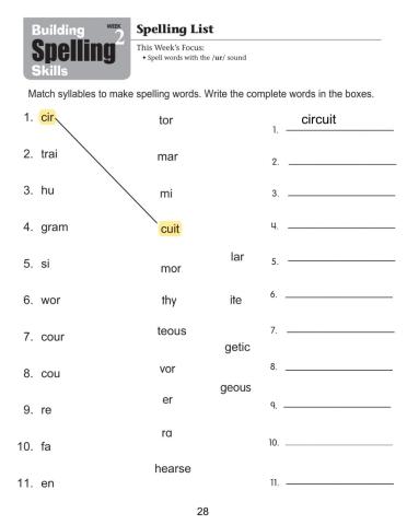 Q2 Spelling L2 Match