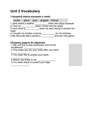 Steps Plus 6 - unit 2 - vocabulary