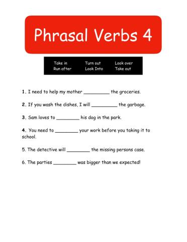 Phrasal Verbs 4