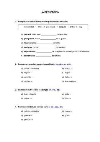 La derivación adaptado