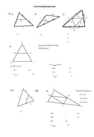 A háromszög középvonala