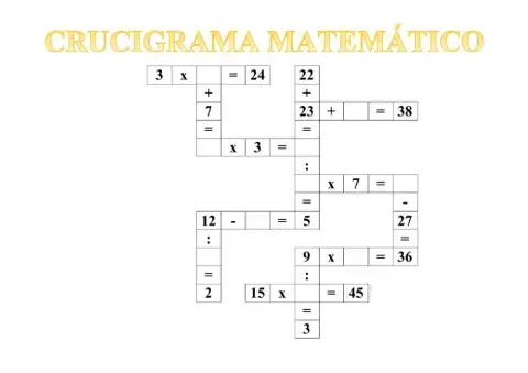 Crucigrama matemático