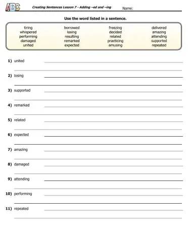 Lesson 7 - Adding –ed and –ing - 2