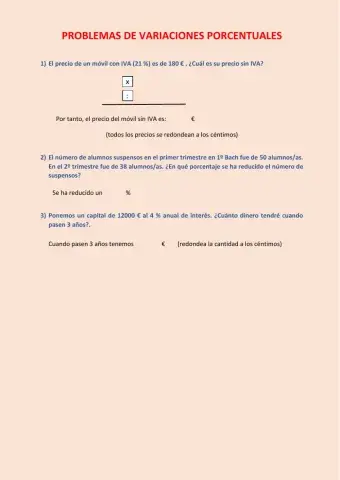 Variaciones porcentuales