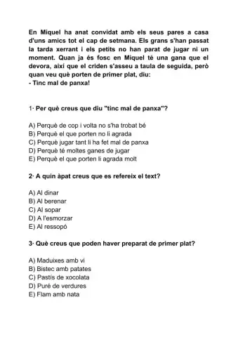 Comprensió lectora 1