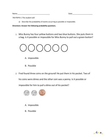 Possible Impossible Probability