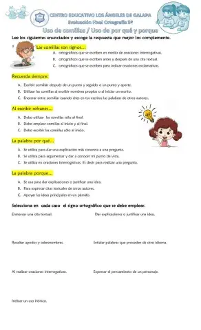 Uso de comillas, por qué y porque