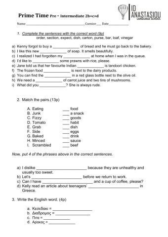 Prime time pre intermediate 2b-c-d