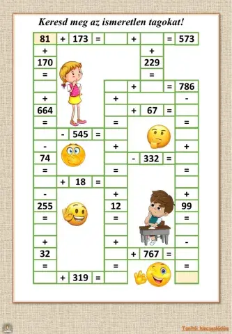 Ismeretlen szám kiszámítása