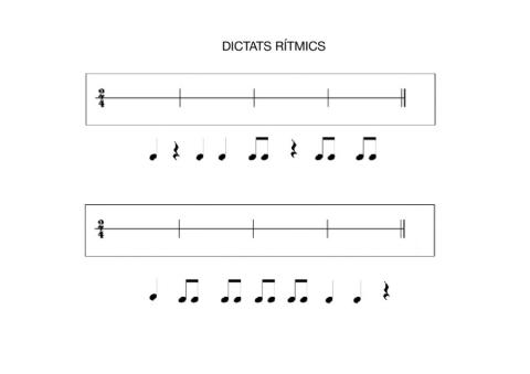 Dictat rítmic (3, 3 i 4)