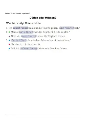 Müssen oder dürfen