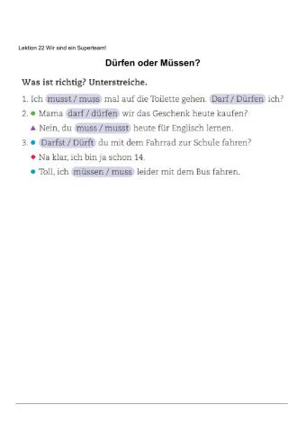 Müssen oder dürfen