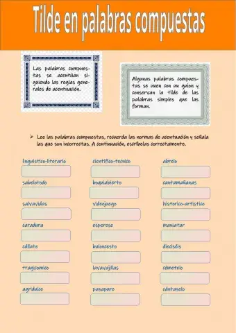 Tilde en palabras compuestas