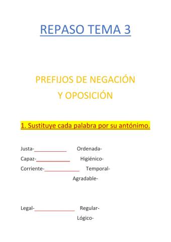 Legua Castellana Primer Trimestre Tema 3