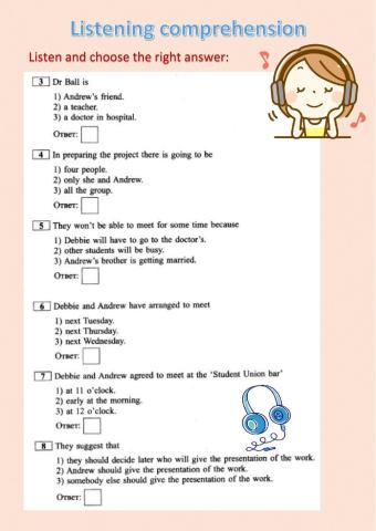 Listening comprehension