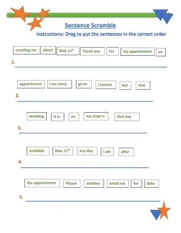 Sentence Scramble