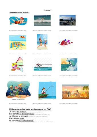 Unité 8 vocabulaire