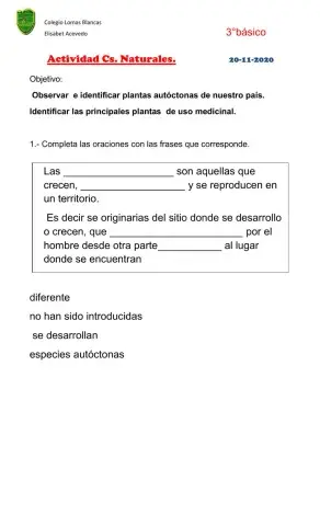 Plantas autoctonas y medicinales