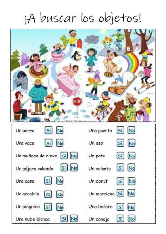 A buscar los objetos