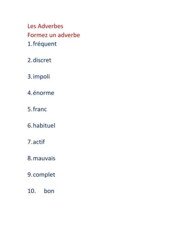 Les Adverbes