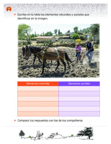 Elementos naturales y sociales.