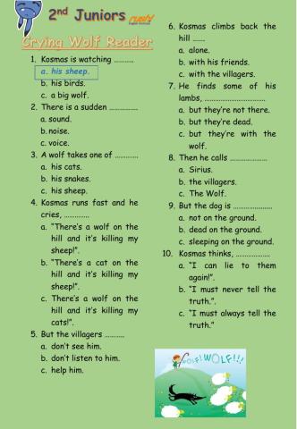2nd Juniors Crying Wolf Reader