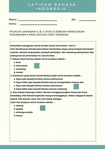 Unsur Intrinsik Cerita