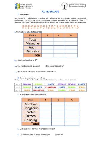 Frecuencias Absolutas, Relativas y Porcentuales