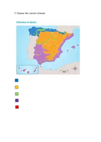 Social Science Exam Unit 2 - Climate Map
