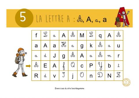 Chemin de la lettre A bis