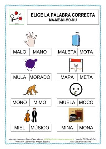 Lee y elige la palabra correcta