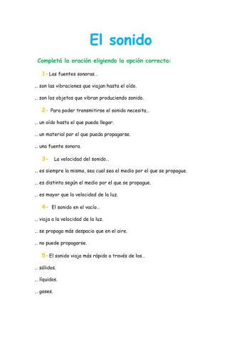 El sonido