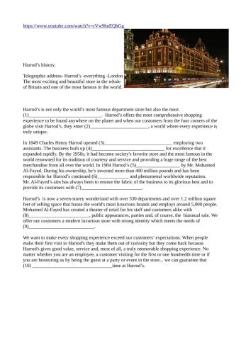 Listening Harrod's history