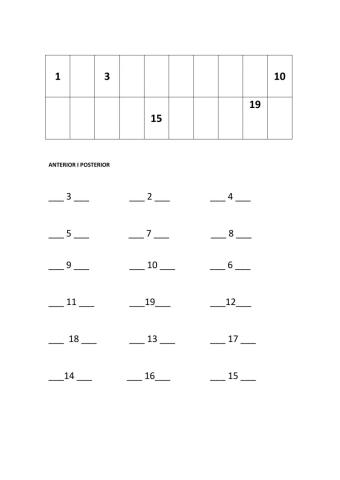 Números del 0 al 20