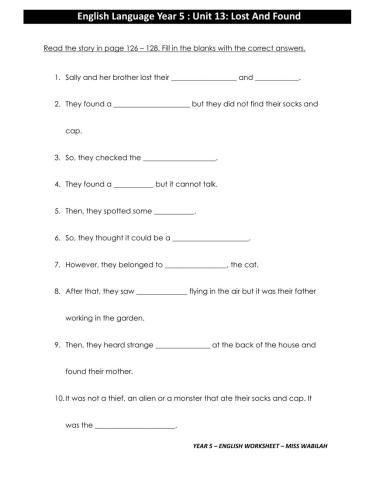 Lost & found (reading)