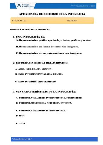 Ficha de refuerzo la infografía
