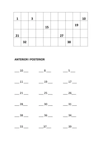 Números del 0 al 40